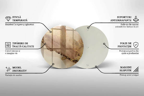 Síri gyertya alátét Arany absztrakció