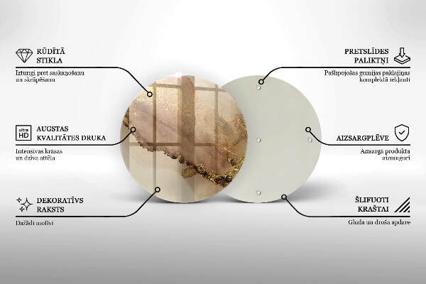 Síri gyertya alátét Arany absztrakció