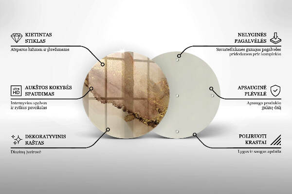 Síri gyertya alátét Arany absztrakció