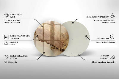 Síri gyertya alátét Arany absztrakció