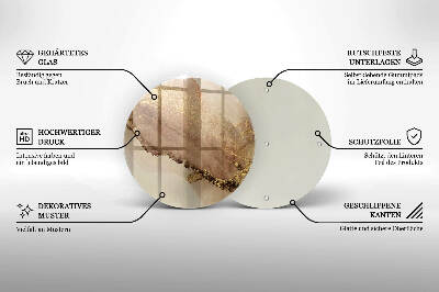 Síri gyertya alátét Arany absztrakció