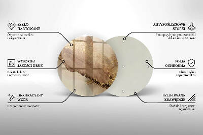 Síri gyertya alátét Arany absztrakció