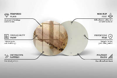 Síri gyertya alátét Arany absztrakció