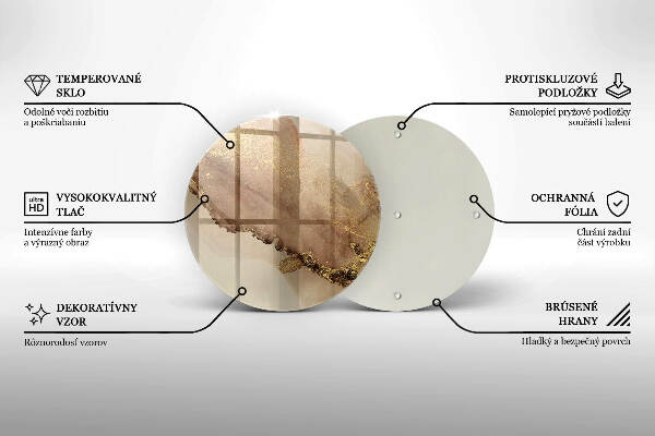 Síri gyertya alátét Arany absztrakció