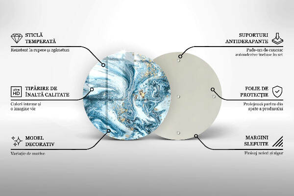 Üveg alátét gyertyákhoz Szerkezete arannyal