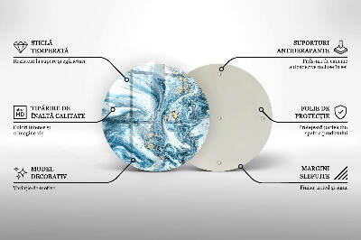 Üveg alátét gyertyákhoz Szerkezete arannyal