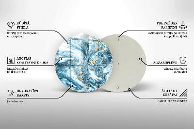 Üveg alátét gyertyákhoz Szerkezete arannyal
