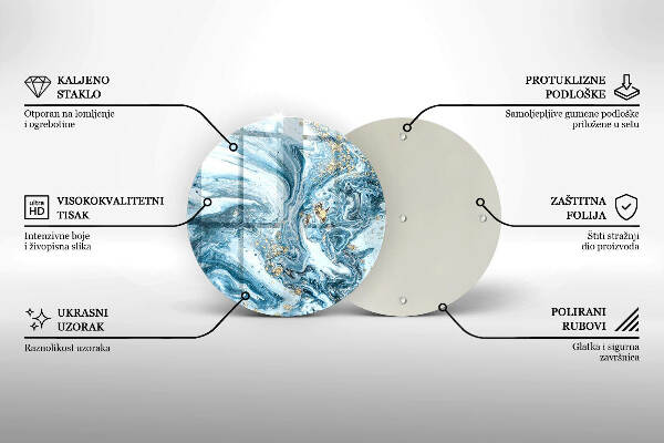Üveg alátét gyertyákhoz Szerkezete arannyal
