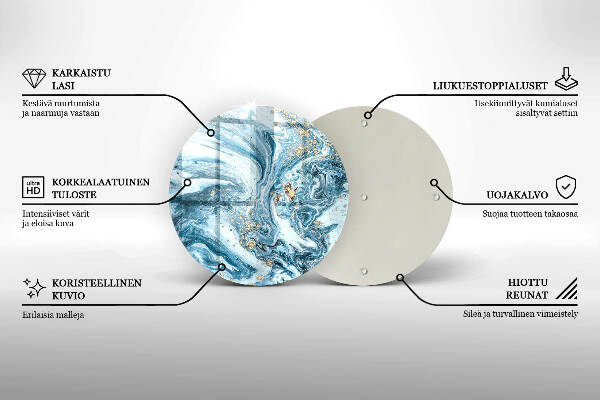 Üveg alátét gyertyákhoz Szerkezete arannyal