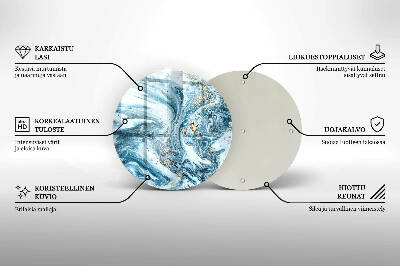 Üveg alátét gyertyákhoz Szerkezete arannyal