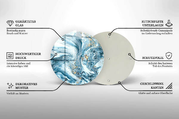 Üveg alátét gyertyákhoz Szerkezete arannyal