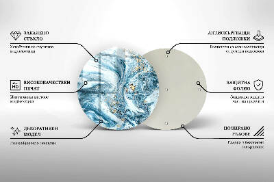 Üveg alátét gyertyákhoz Szerkezete arannyal