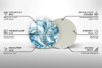 Üveg alátét gyertyákhoz Szerkezete arannyal