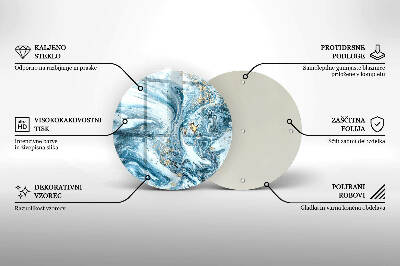 Üveg alátét gyertyákhoz Szerkezete arannyal