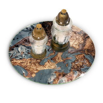 Síri gyertya alátét Arany sziklaszerkezet