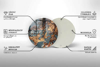 Síri gyertya alátét Arany sziklaszerkezet