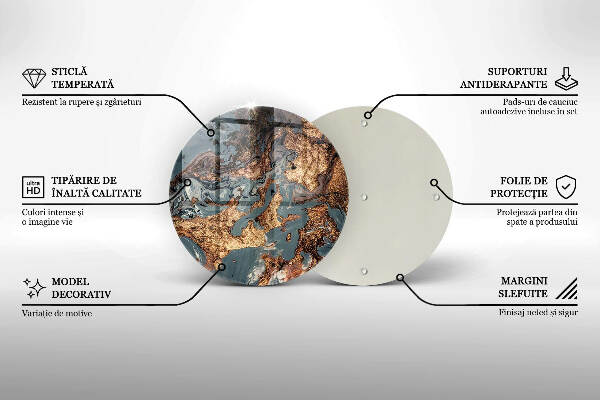 Síri gyertya alátét Arany sziklaszerkezet