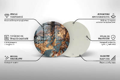 Síri gyertya alátét Arany sziklaszerkezet