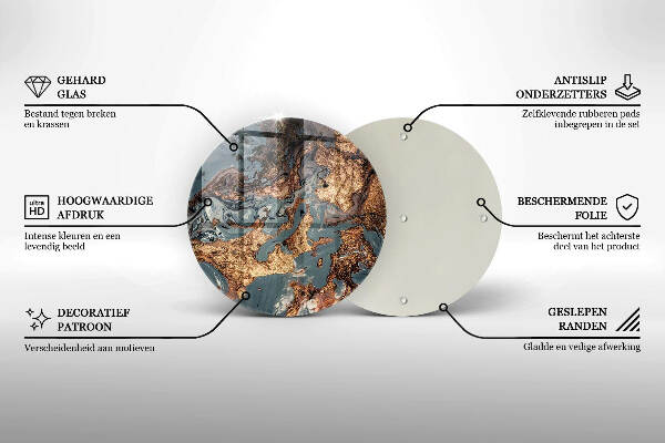 Síri gyertya alátét Arany sziklaszerkezet