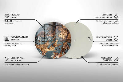 Síri gyertya alátét Arany sziklaszerkezet