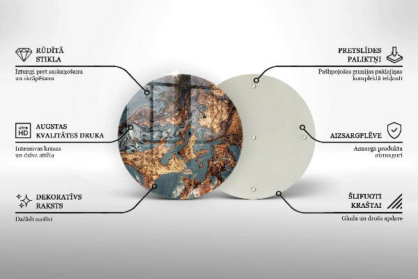 Síri gyertya alátét Arany sziklaszerkezet