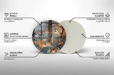 Síri gyertya alátét Arany sziklaszerkezet