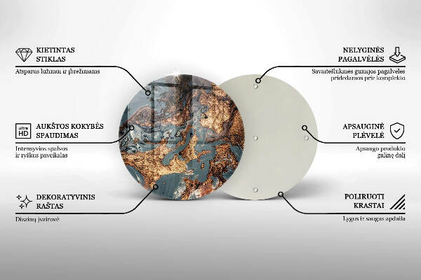 Síri gyertya alátét Arany sziklaszerkezet