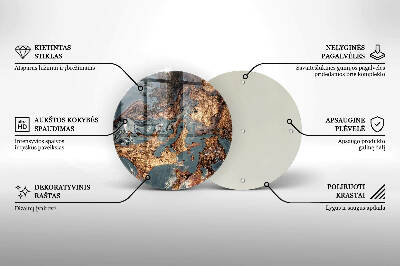 Síri gyertya alátét Arany sziklaszerkezet