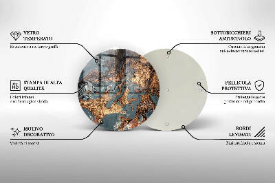 Síri gyertya alátét Arany sziklaszerkezet