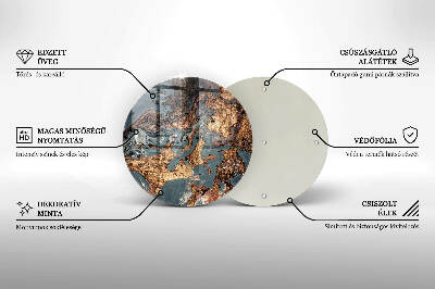 Síri gyertya alátét Arany sziklaszerkezet