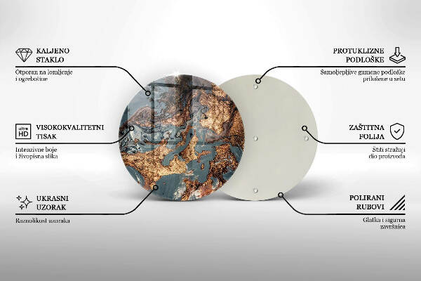 Síri gyertya alátét Arany sziklaszerkezet