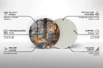 Síri gyertya alátét Arany sziklaszerkezet