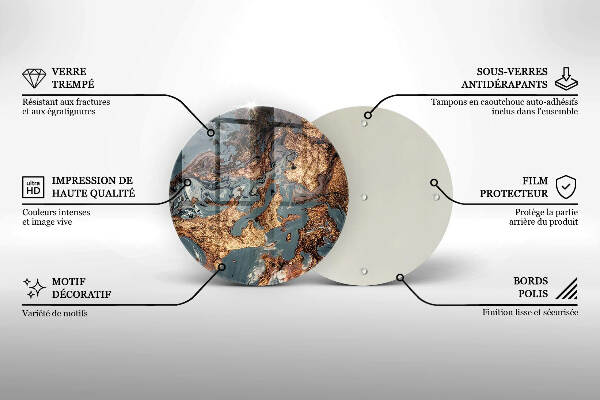 Síri gyertya alátét Arany sziklaszerkezet