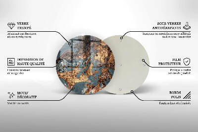 Síri gyertya alátét Arany sziklaszerkezet