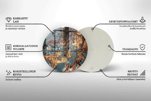 Síri gyertya alátét Arany sziklaszerkezet