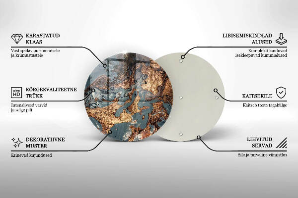 Síri gyertya alátét Arany sziklaszerkezet