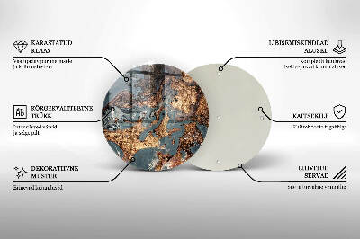 Síri gyertya alátét Arany sziklaszerkezet