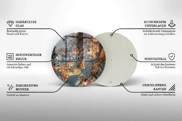 Síri gyertya alátét Arany sziklaszerkezet