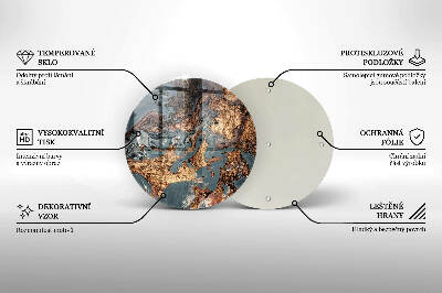 Síri gyertya alátét Arany sziklaszerkezet