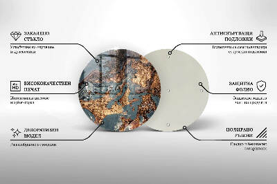 Síri gyertya alátét Arany sziklaszerkezet
