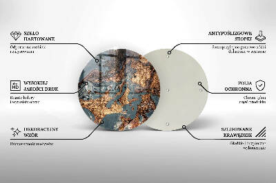 Síri gyertya alátét Arany sziklaszerkezet