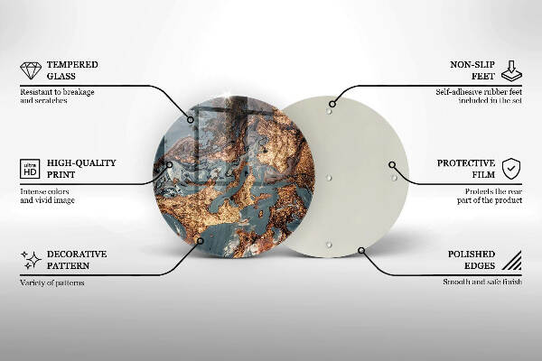 Síri gyertya alátét Arany sziklaszerkezet