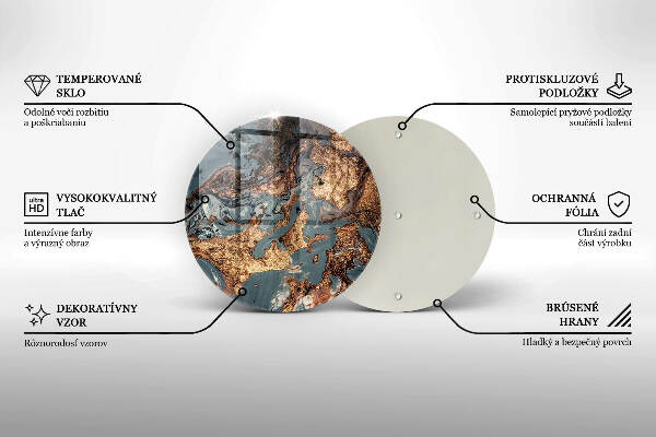 Síri gyertya alátét Arany sziklaszerkezet