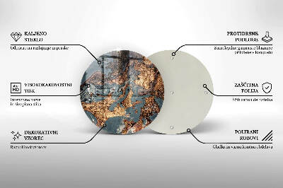 Síri gyertya alátét Arany sziklaszerkezet