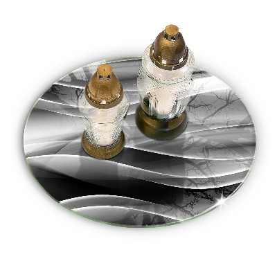 Üveg alátét gyertyákhoz Absztrakciós finom vonalak