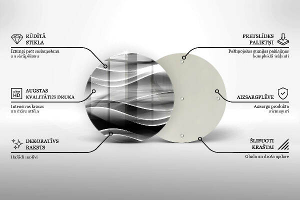 Üveg alátét gyertyákhoz Absztrakciós finom vonalak