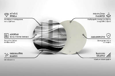 Üveg alátét gyertyákhoz Absztrakciós finom vonalak