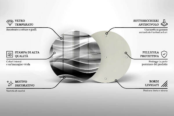 Üveg alátét gyertyákhoz Absztrakciós finom vonalak