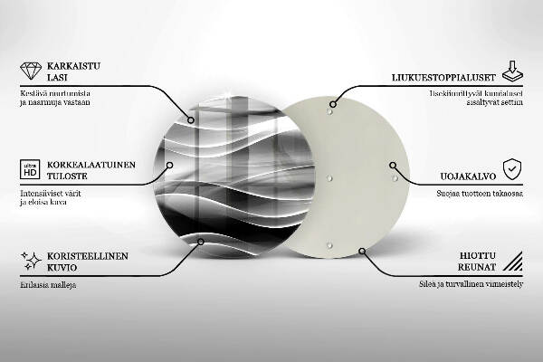 Üveg alátét gyertyákhoz Absztrakciós finom vonalak