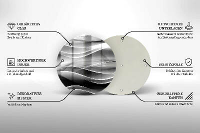 Üveg alátét gyertyákhoz Absztrakciós finom vonalak